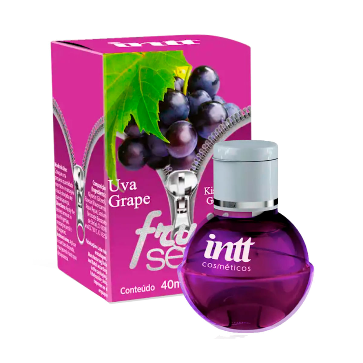 Fruit Sexy Gel Beijável Sabor Uva 40ml Intt