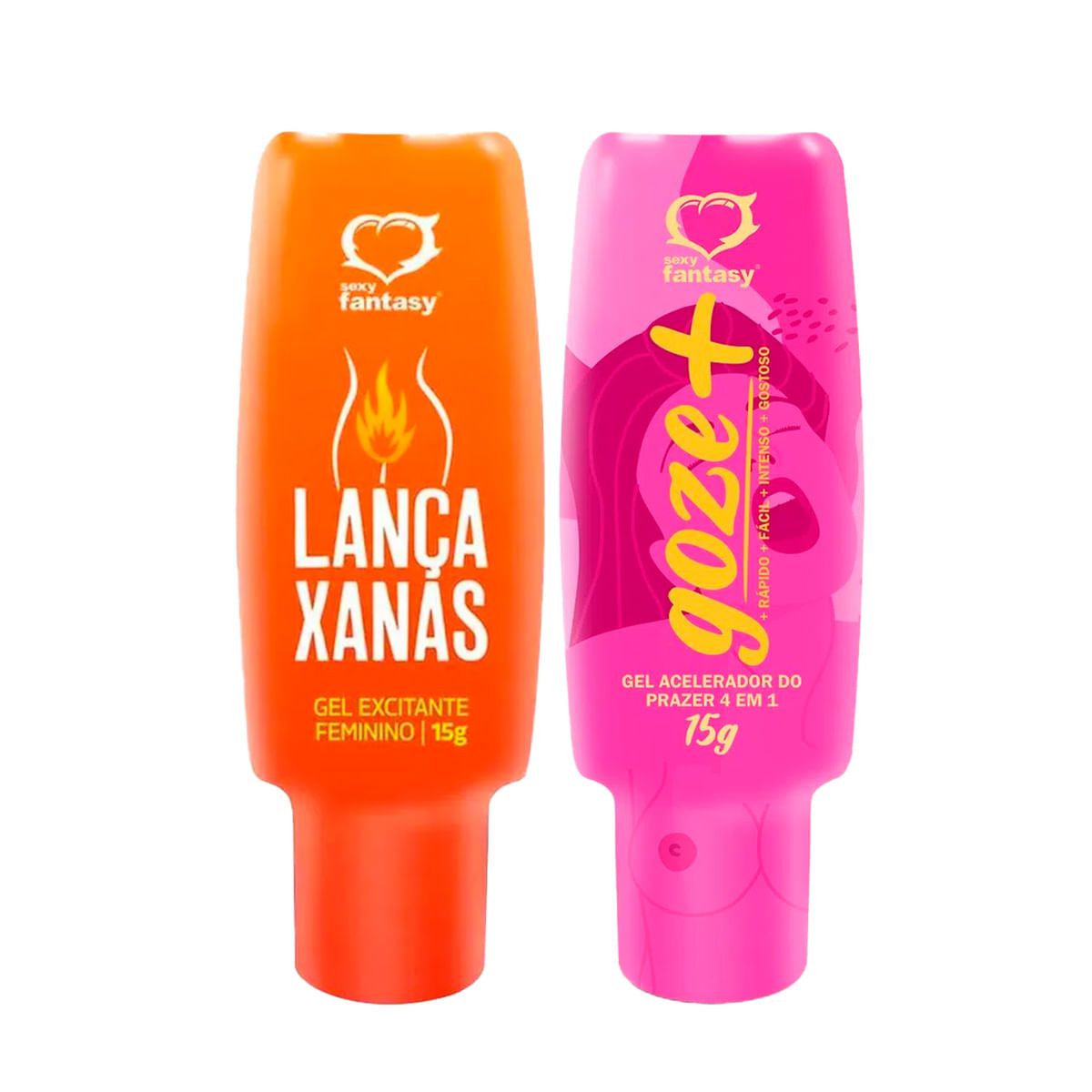 Duplinha com Goze + Gel Acelerador do Prazer e Lança Xanas Gel Excitante Feminino