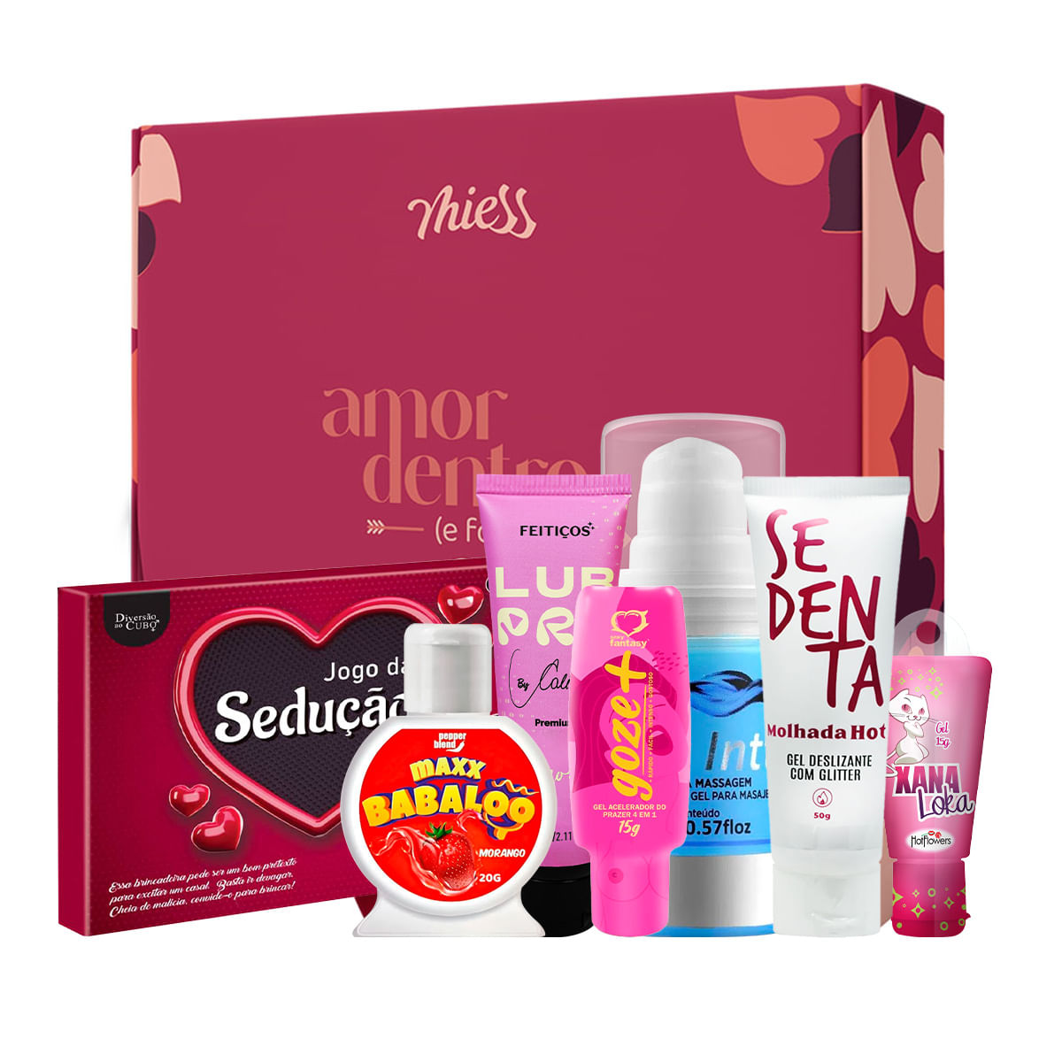 KIT MATCH PERFEITO com Géis Funcionais Excitantes Lubrificante e Jogo Tabuleiro Sedução