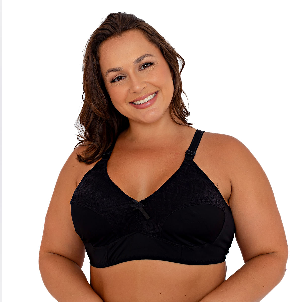 Soutien Plus Size Reforçado Cetinete Sem Bojo Patitex Soutien Plus Size Reforçado Cetinete Sem Bojo Patitex