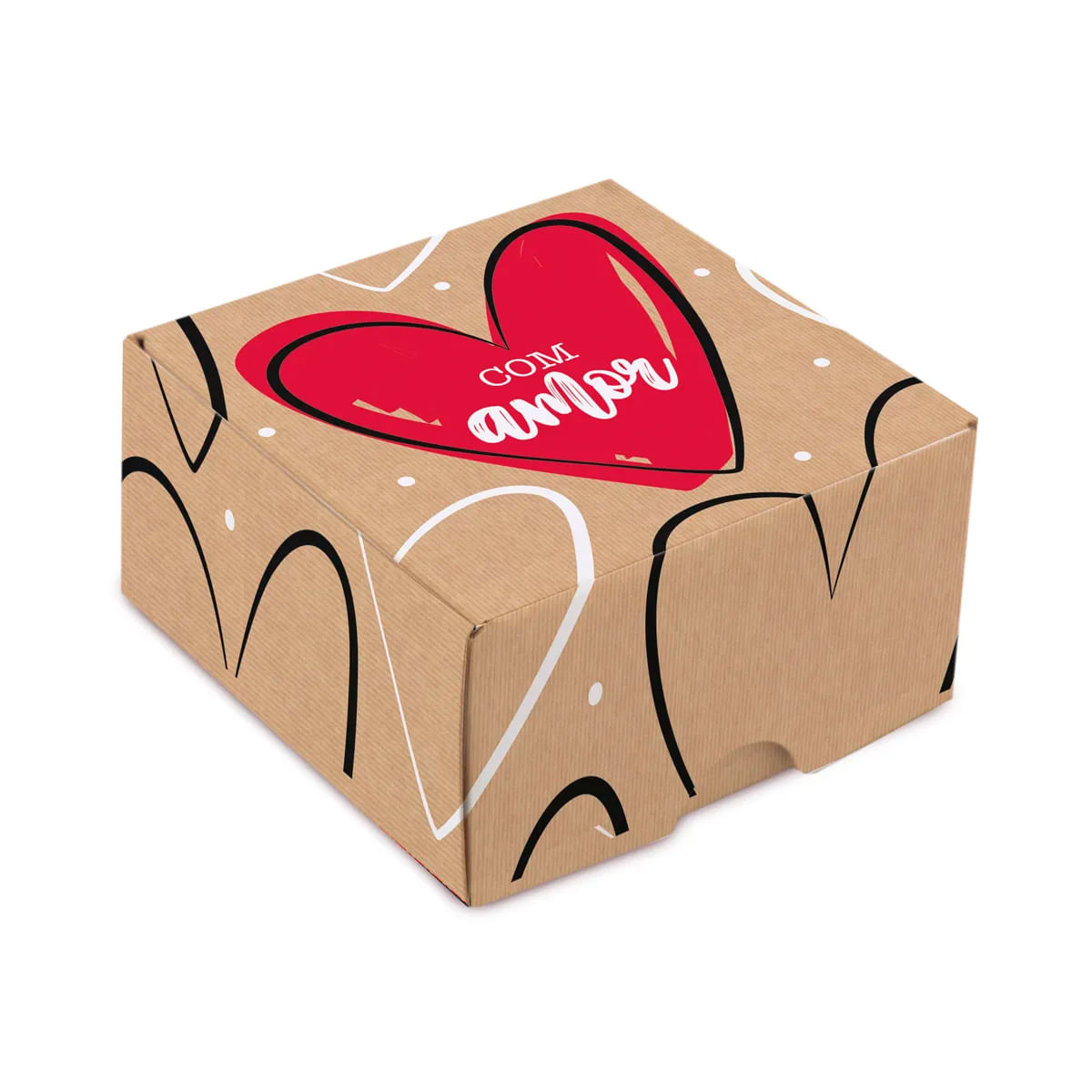 Mini Caixa Quadrada com Amor Cromus