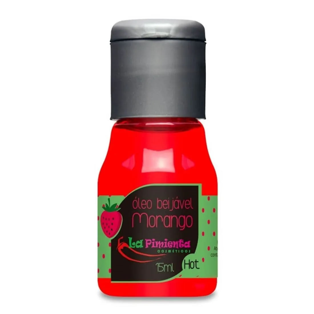 Óleo Beijável para Massagem Hot de Morango 15ml La Pimienta