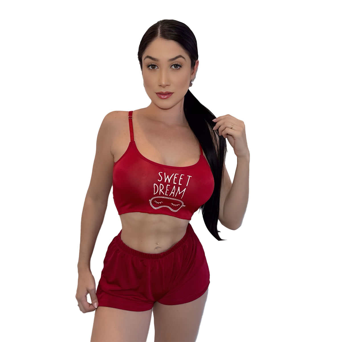 Pijama Curto com Shortinho e Top Sweet Dreams Hot Love Pijama Curto com Shortinho e Top Sweet Dreams Hot Love