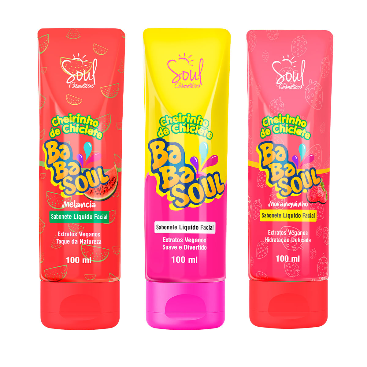 Babasoul Moranguinho Sabonete Líquido Facial 100ml Soul Cosméticos
