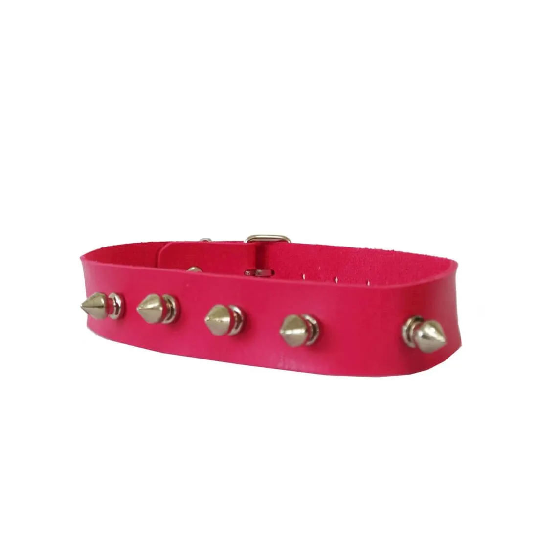 Coleira Customizada com Spike na Cor Pink Dominatrixxx