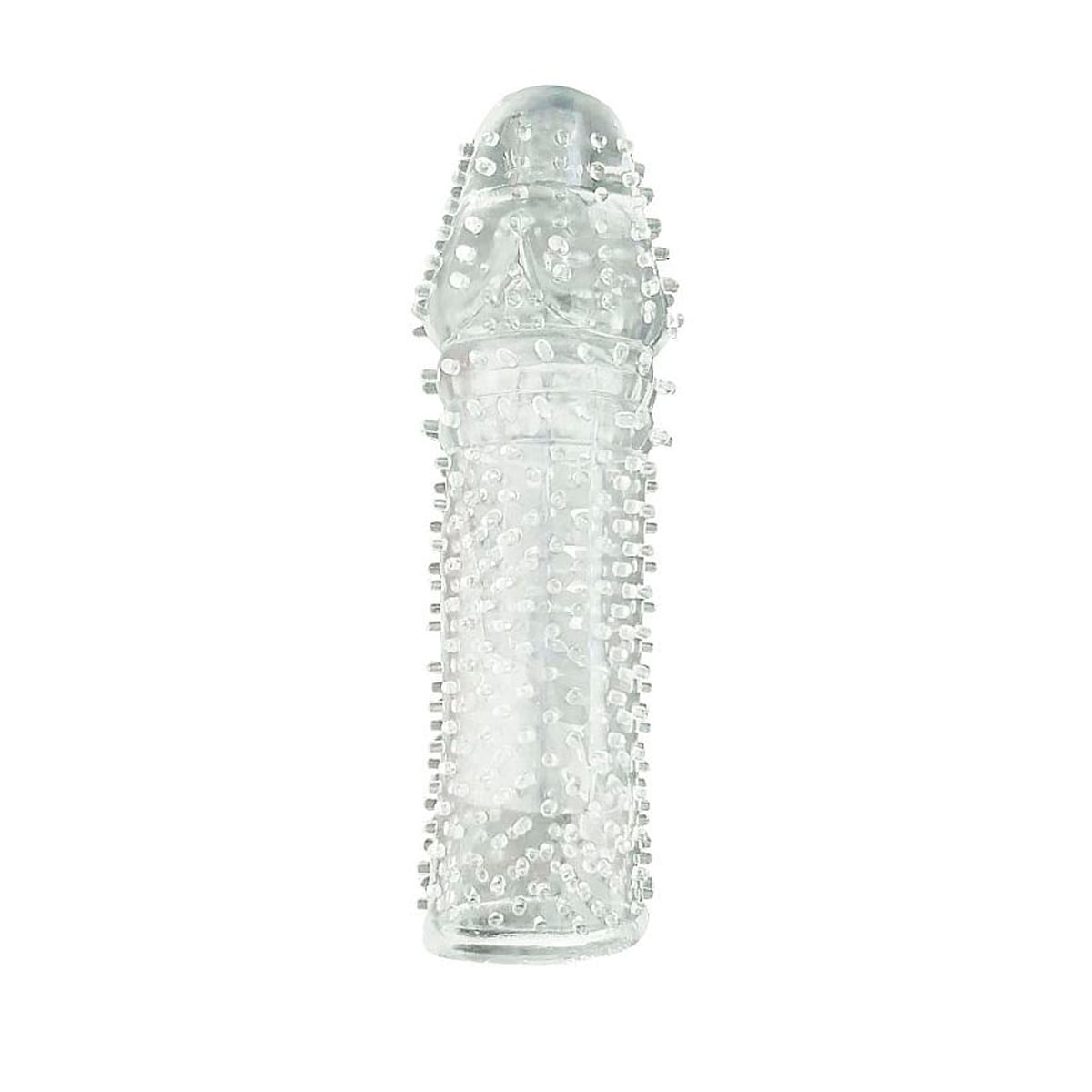 Capa Peniana com Textura em Gel Transparente 14,5 x 3,5 cm Sexy Import Capa Peniana com Textura em Gel Transparente 14,5 x 3,5 cm Sexy Import