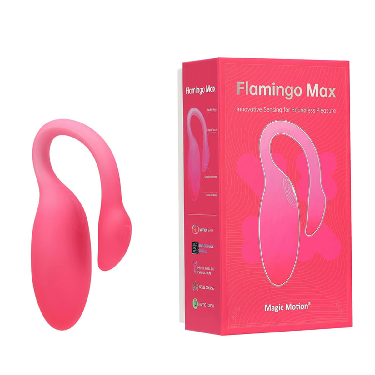 Flamingo Max Bullet com Sensor Pélvico e 9 Modos de Vibração via Aplicativo 3R Import