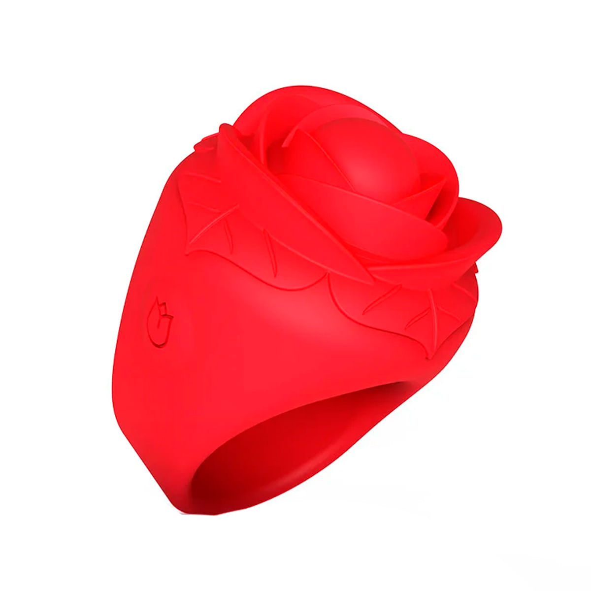 Mini Vibrador Anel em Formato de Rosa com 10 Modos de Vibração Me Ame