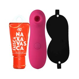 Kit com Estimulador de Clitóris Woman Suction Faísca na Xavasca e Venda em Couro