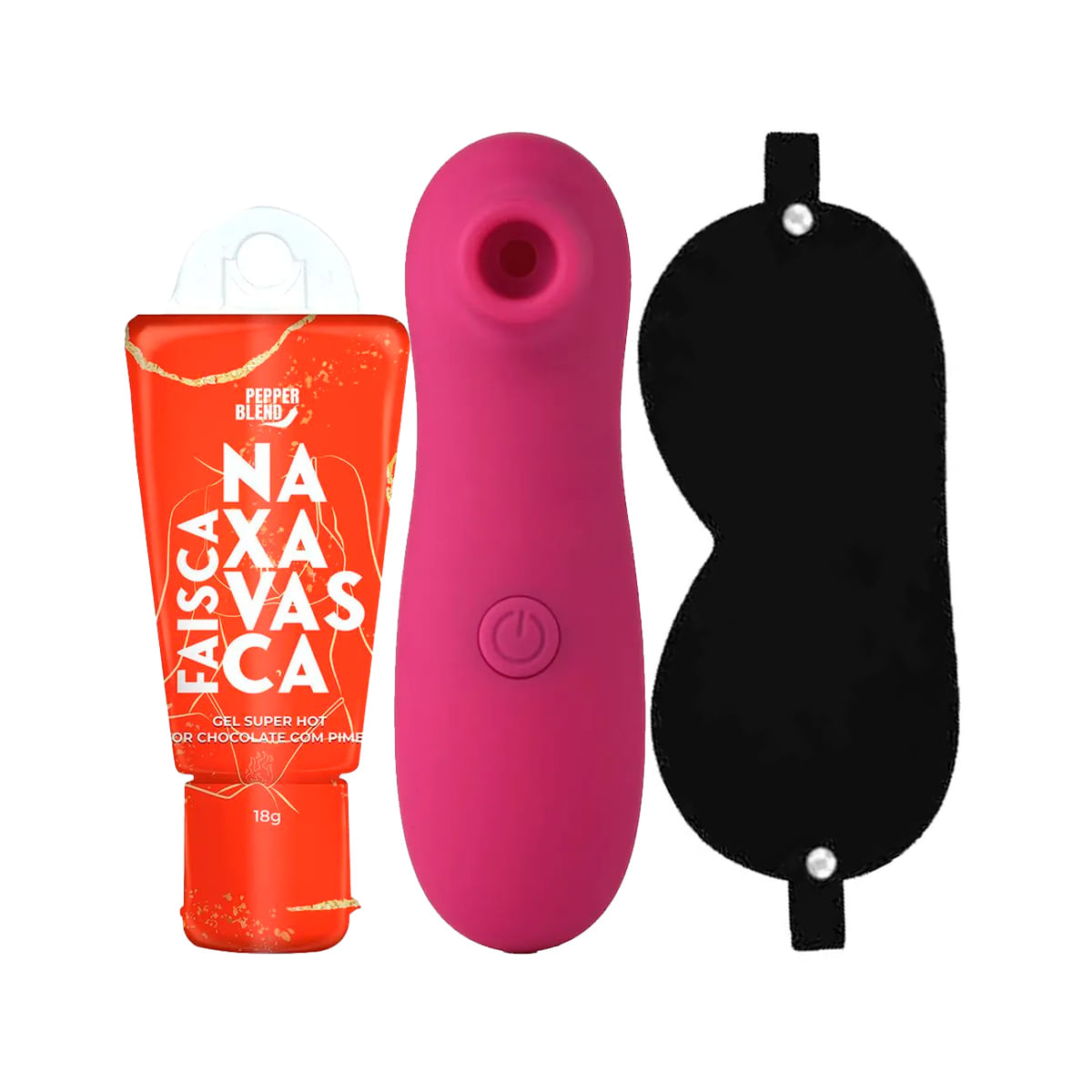 Kit com Estimulador de Clitóris Woman Suction Faísca na Xavasca e Venda em Couro