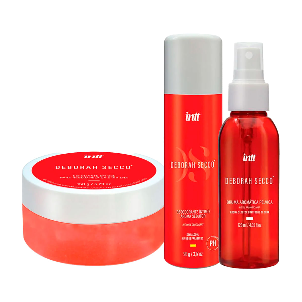 Kit com Esfoliante Íntimo Desodorante Íntimo e Bruma Pélvica Deborah Secco