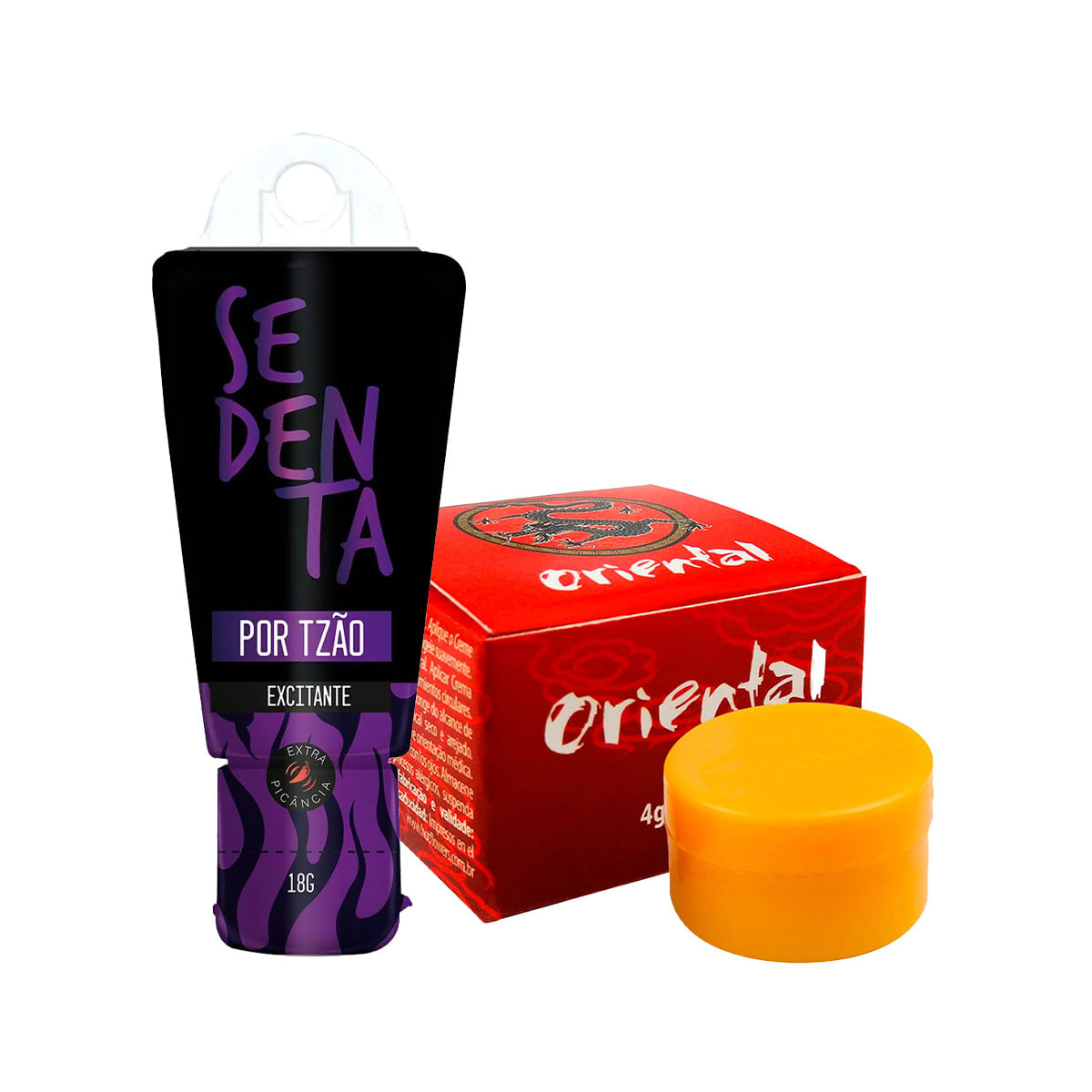 Duplinha com Sedenta por Tesão Excitante e Pomada Oriental Creme de Massagem