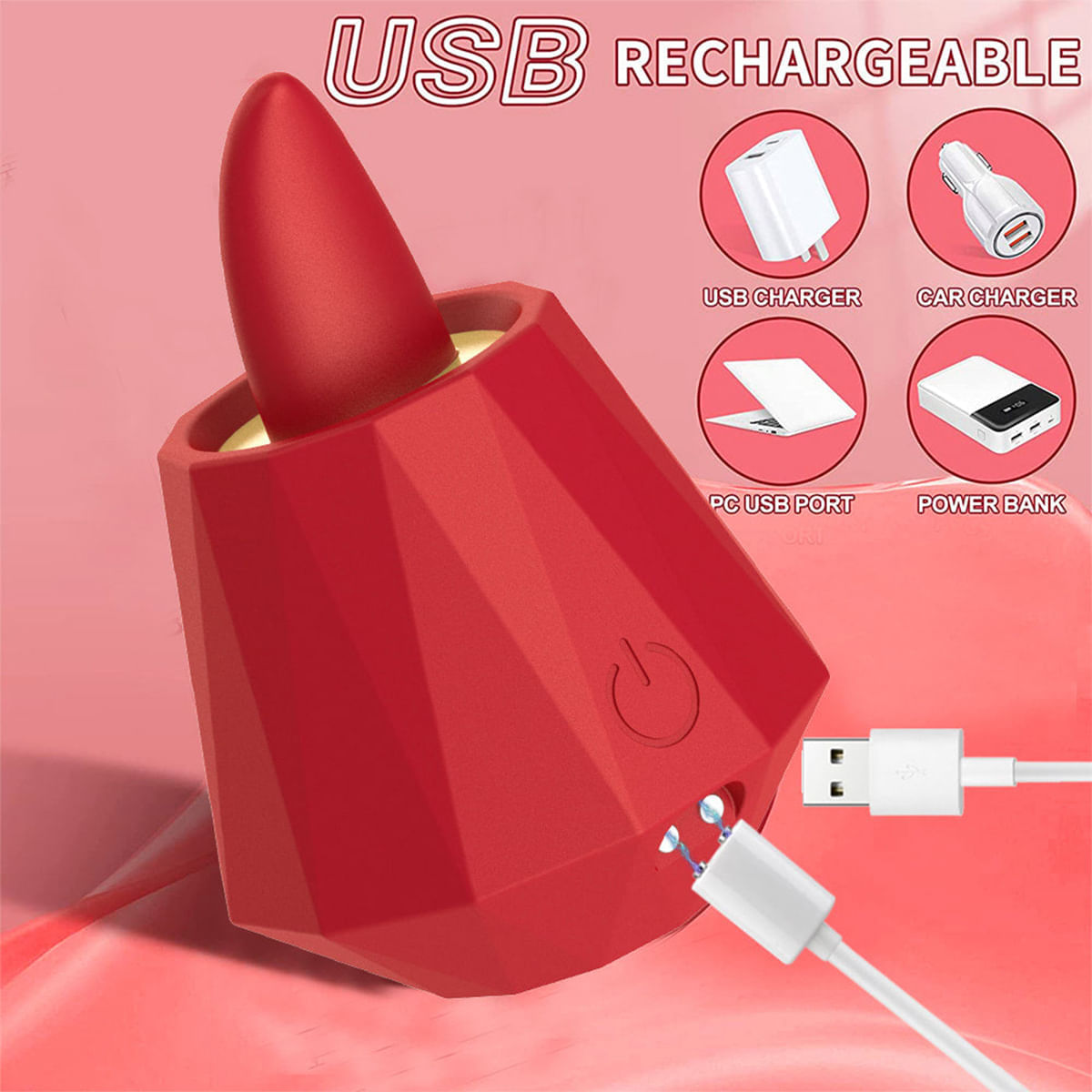 Youvibe Estimulador Língua com 5 Modos de Rotação VipMix