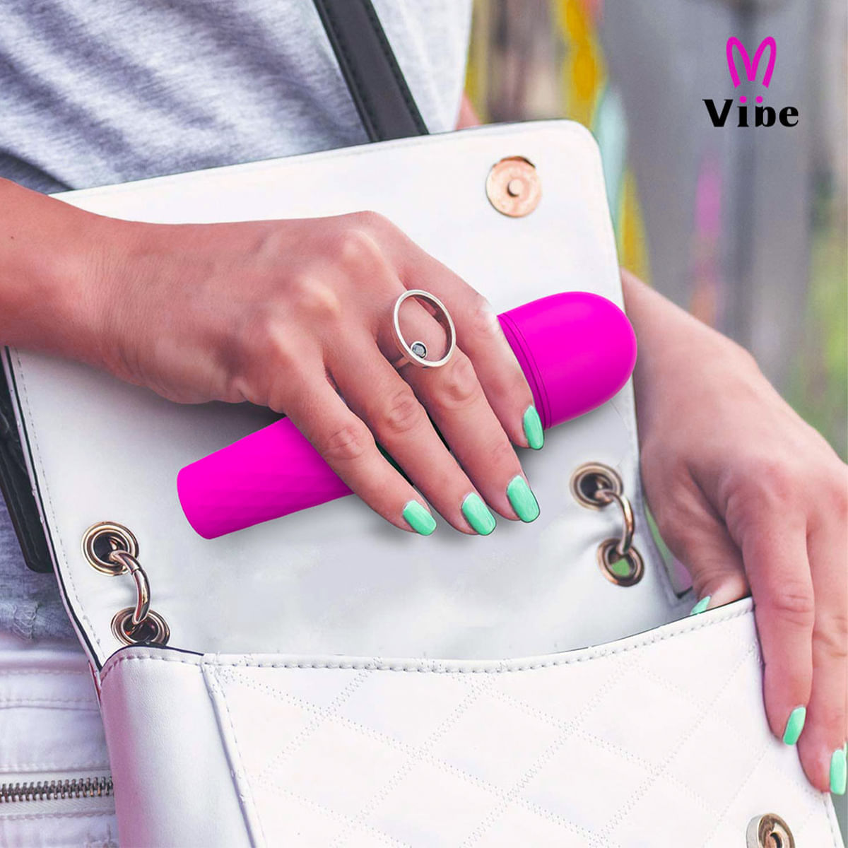 Viibe Mini Vibrador Varinha Mágica Potente com 10 Níveis de Vibração Vip Mix