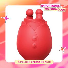 Greta Rosa Estimulador de Clitóris Recarregável Multivelocidade Sexy Import