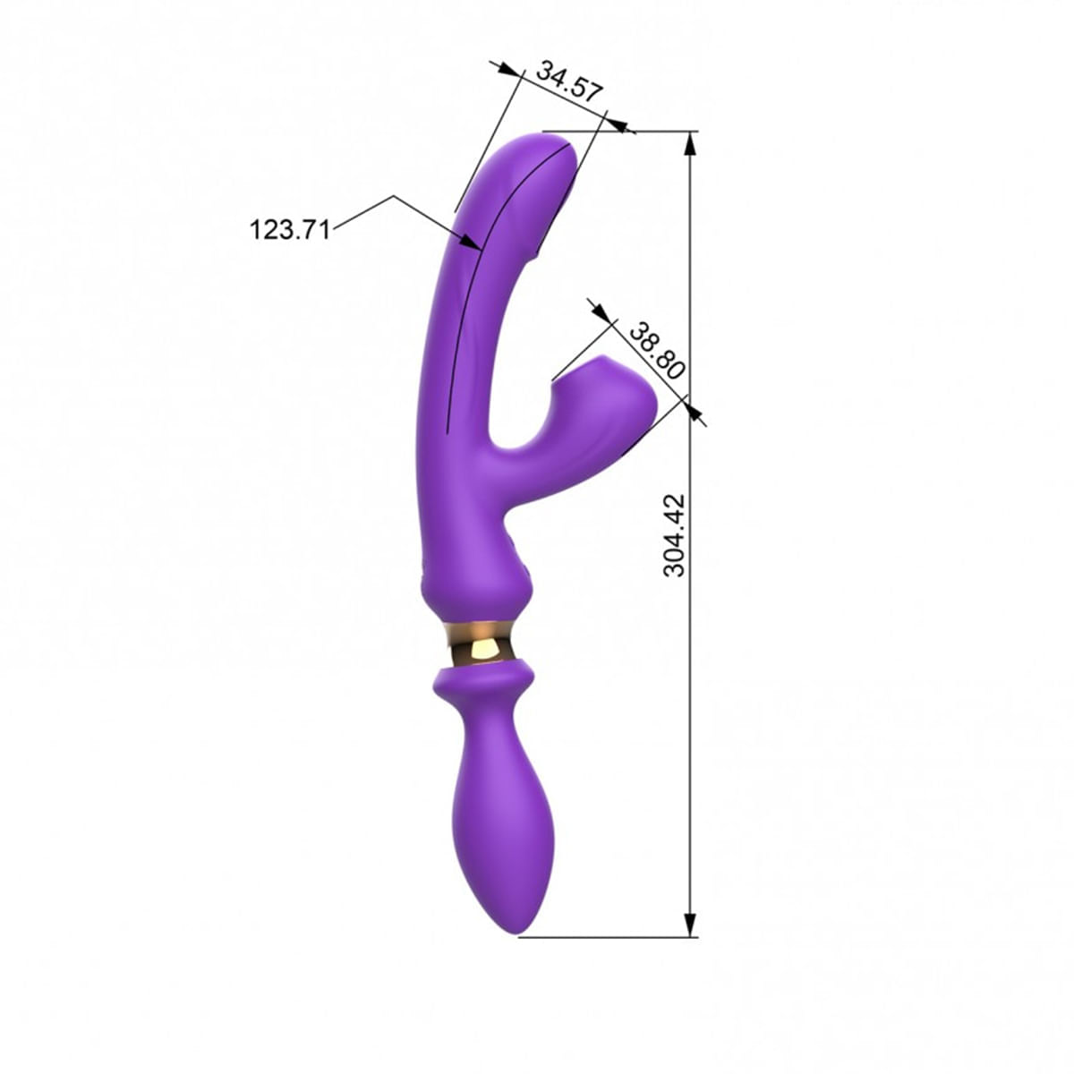 I-Moon Vibrador de Dupla Penetração com 7 Modos de Vibração Vip Mix