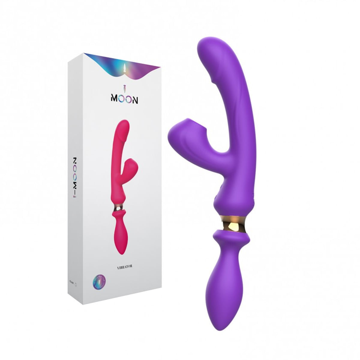 I-Moon Vibrador de Dupla Penetração com 7 Modos de Vibração Vip Mix