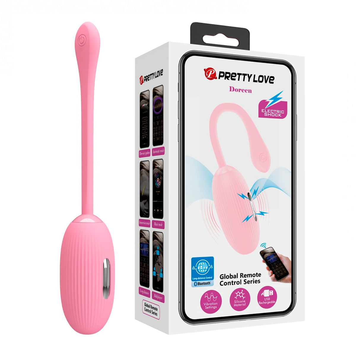 Pretty Love Doreen Cápsula Vibratória com Comando Por App e 12 Modos de Vibração Vip Mix