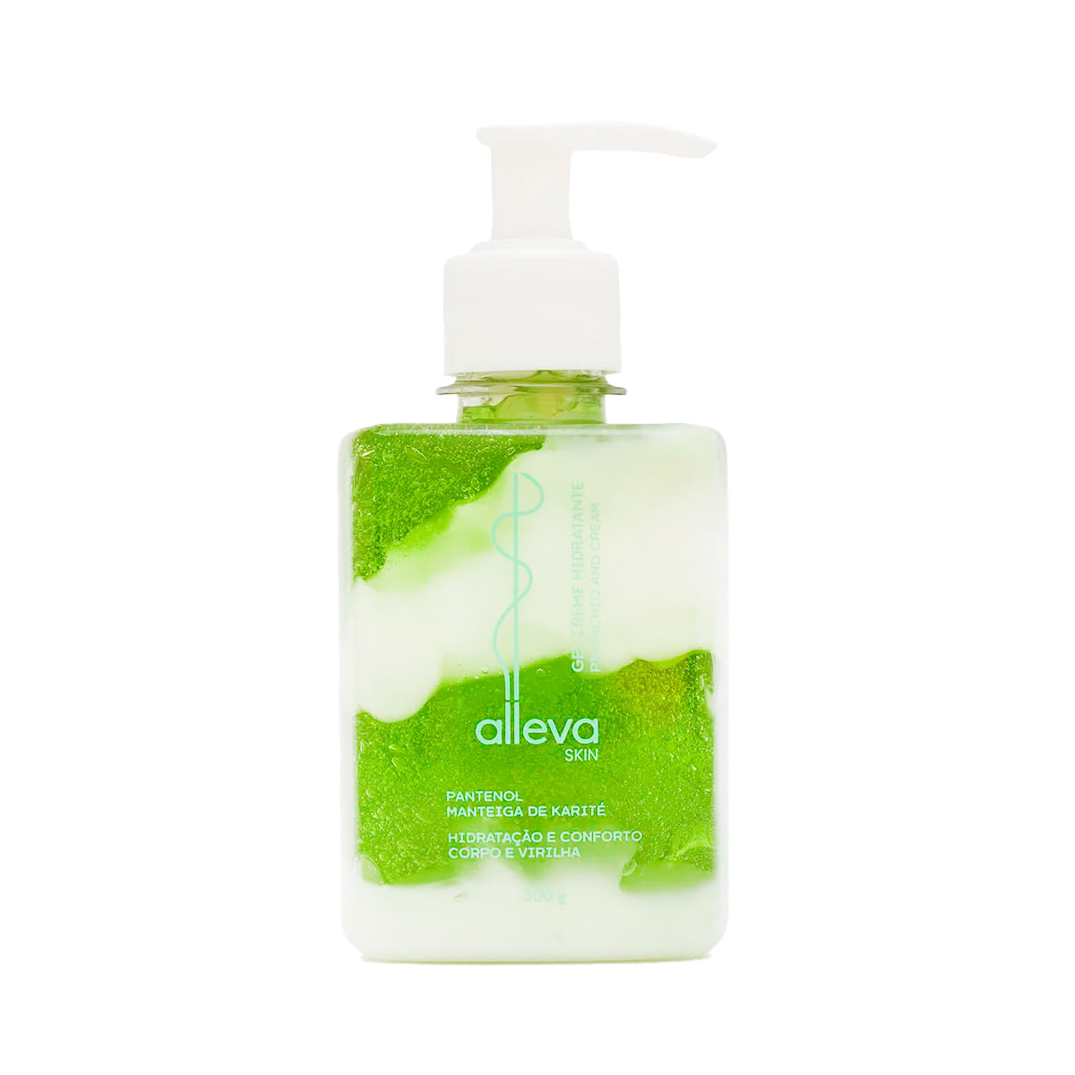 Gel Creme Hidratante para Corpo e Virilha com Manteiga de Karité 300g  Alleva