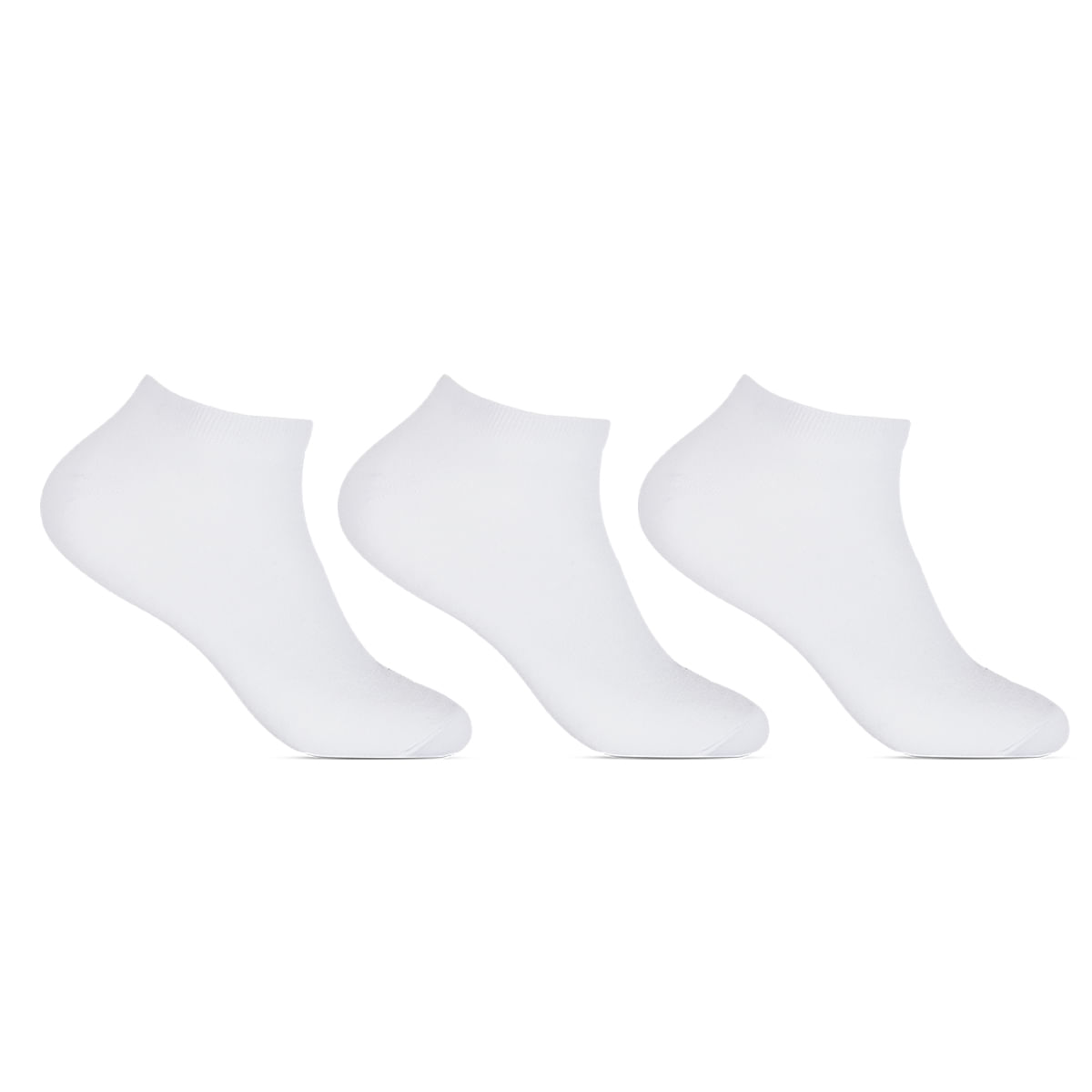 Kit Meias Basic Invisível Adulto Cano Curto com 3 Pares Altomax Kit Meias Basic Invisível Adulto Cano Curto com 3 Pares Altomax