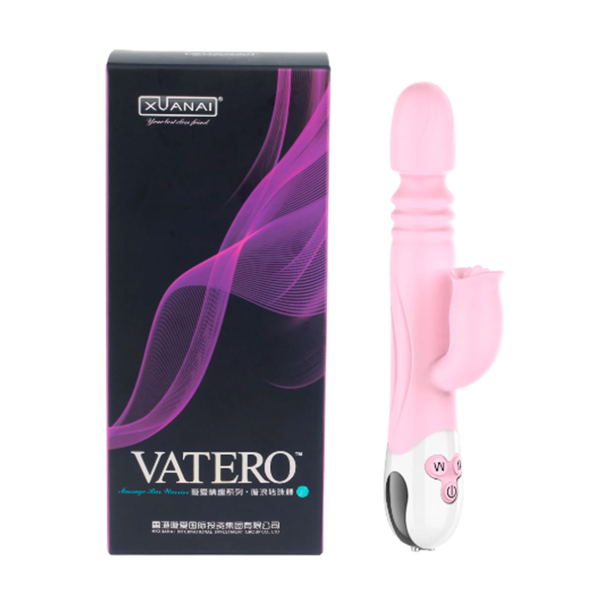 Vibrador Ponto G Vai e Vem com Estimulador de Clitóris Xuanai Libb