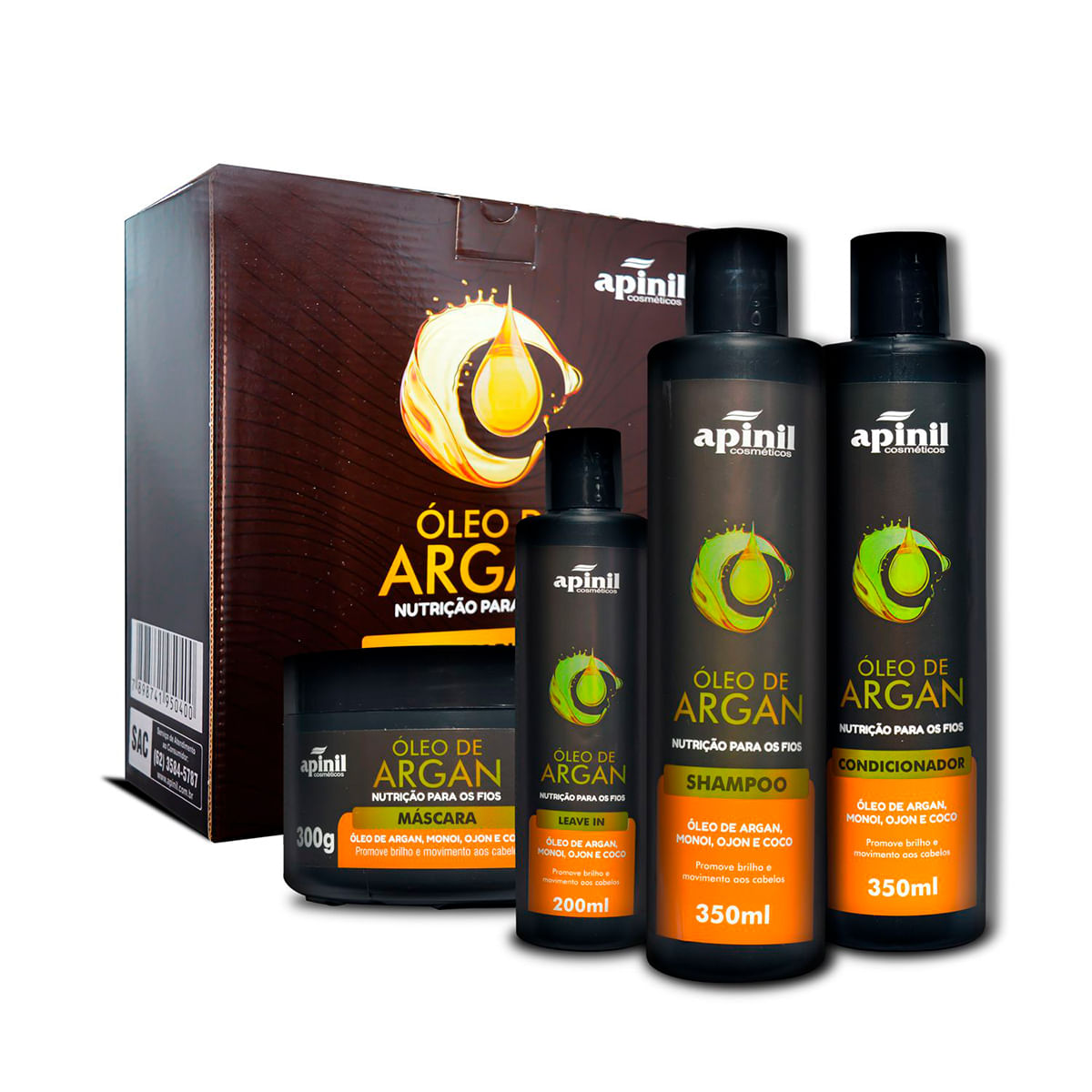 Kit Capilar Óleo de Argan Apinil Cosméticos