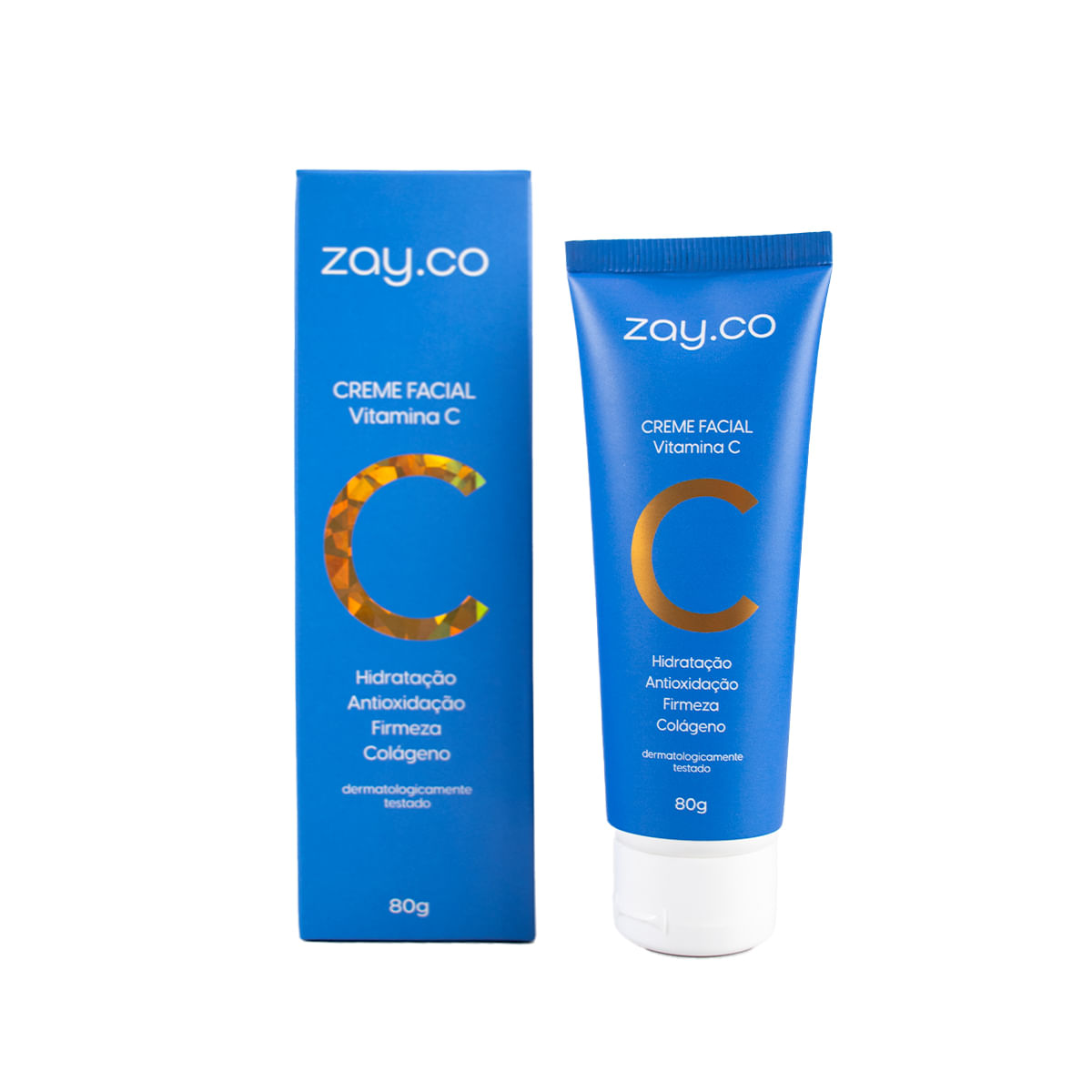 Creme Facial Hidratante Antioxidante com Vitamina C e Colágeno Zay.co