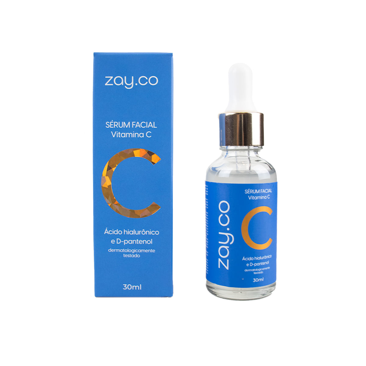 Sérum Facial com Ácido Hialurônico e D-pantenol Zay.co