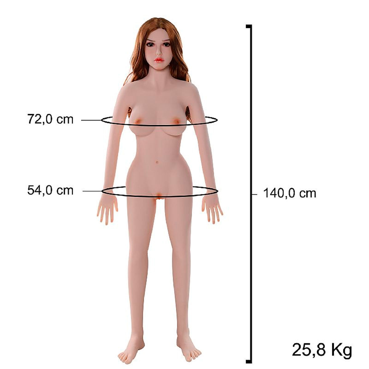 Boneca Realística com Boca Ânus e Vagina Sexy Import