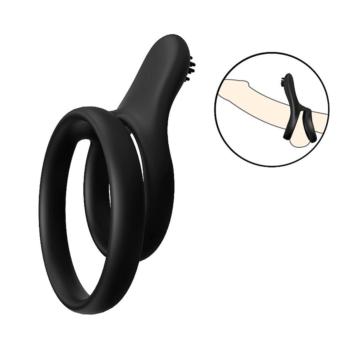Anel Peniano em Silicone com Cerdas Estimulantes Jerry Sexy Import