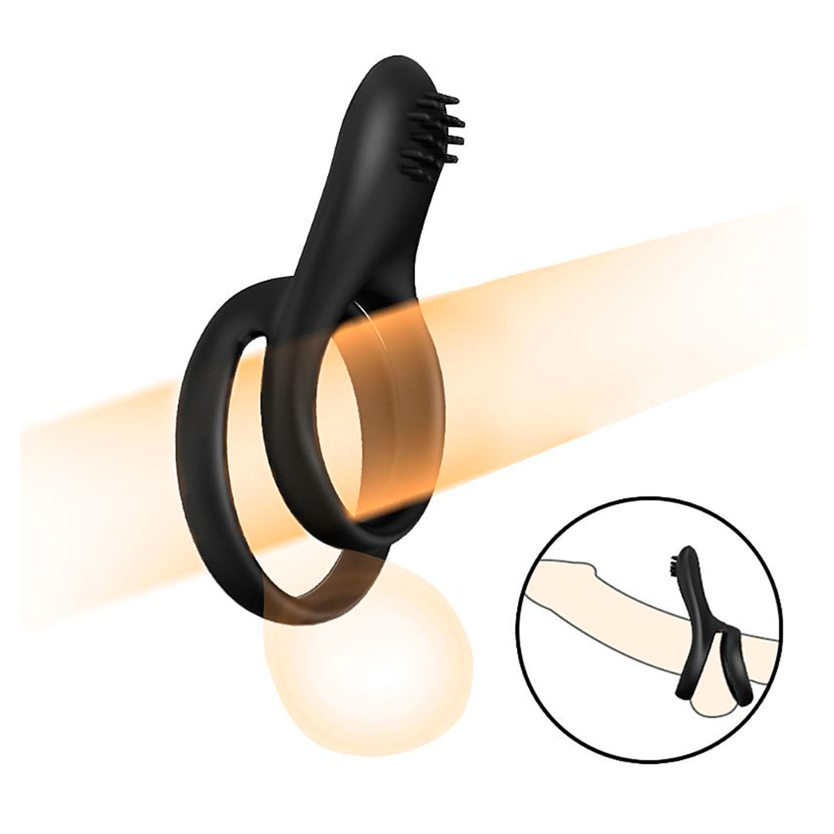 Anel Peniano em Silicone com Cerdas Estimulantes Jerry Sexy Import