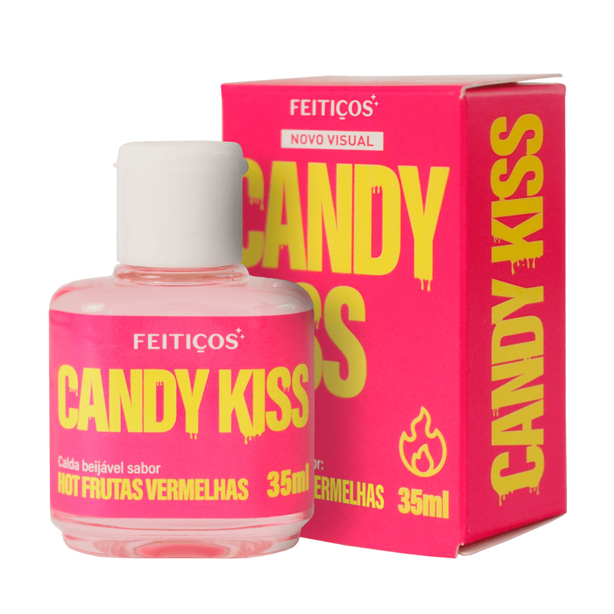 Candy Kiss Hot Calda Beijável com Efeito Quente 35ml Feitiços Aromáticos