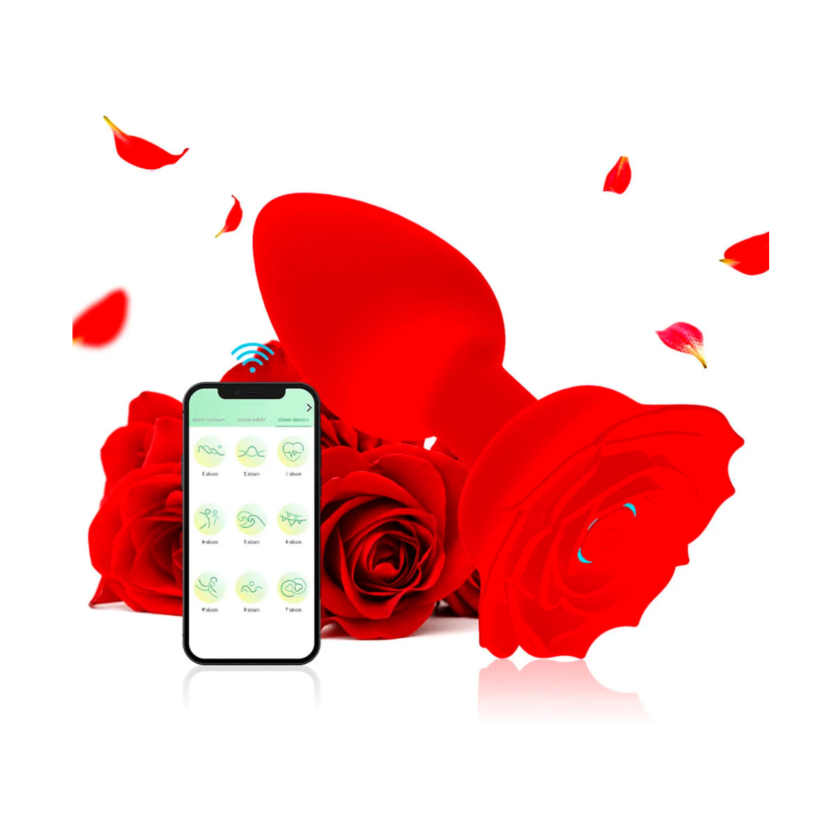 Plug Anal de Silicone em Formato de Flor com Controle por Aplicativo Me Ame