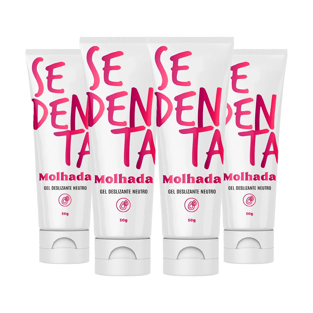 Kit com 4 Sedenta Molhada Gel Deslizante Neutro