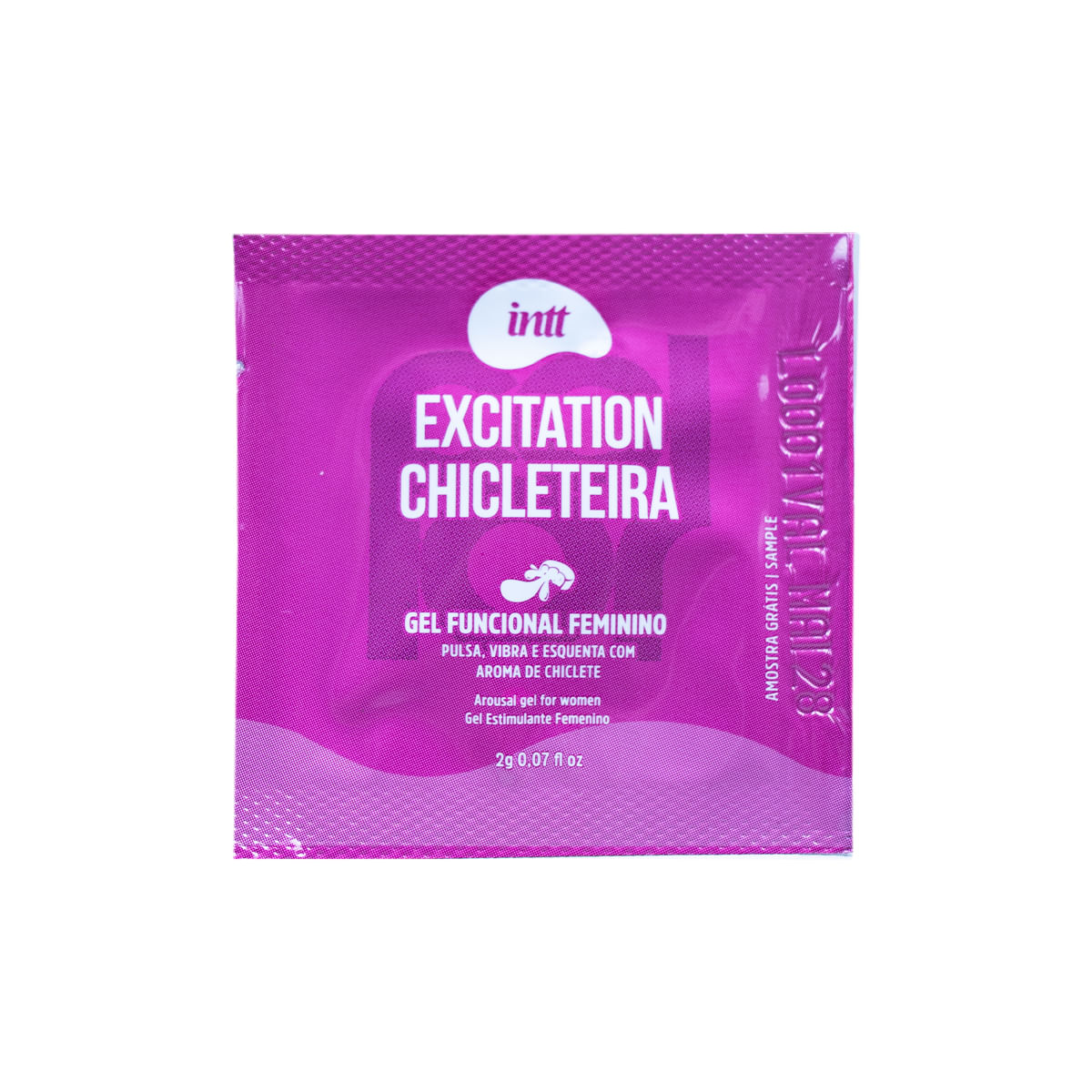 Amostra Excitation Chicleteira Excitante Feminino 2g Linha Collors Intt