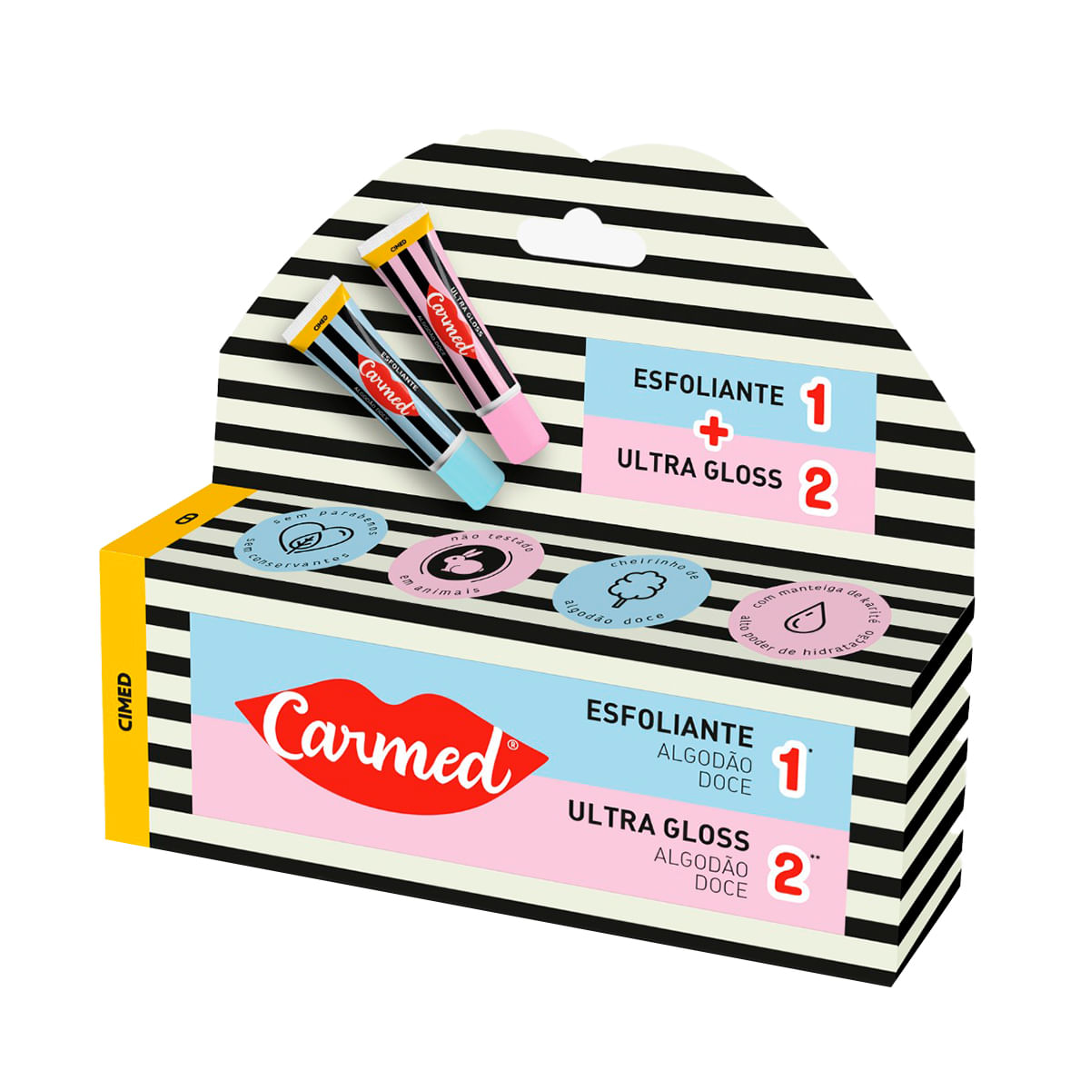 Carmed Combo Labial Esfoliante e Ultra Gloss Hidratante 10g Cada Cimed