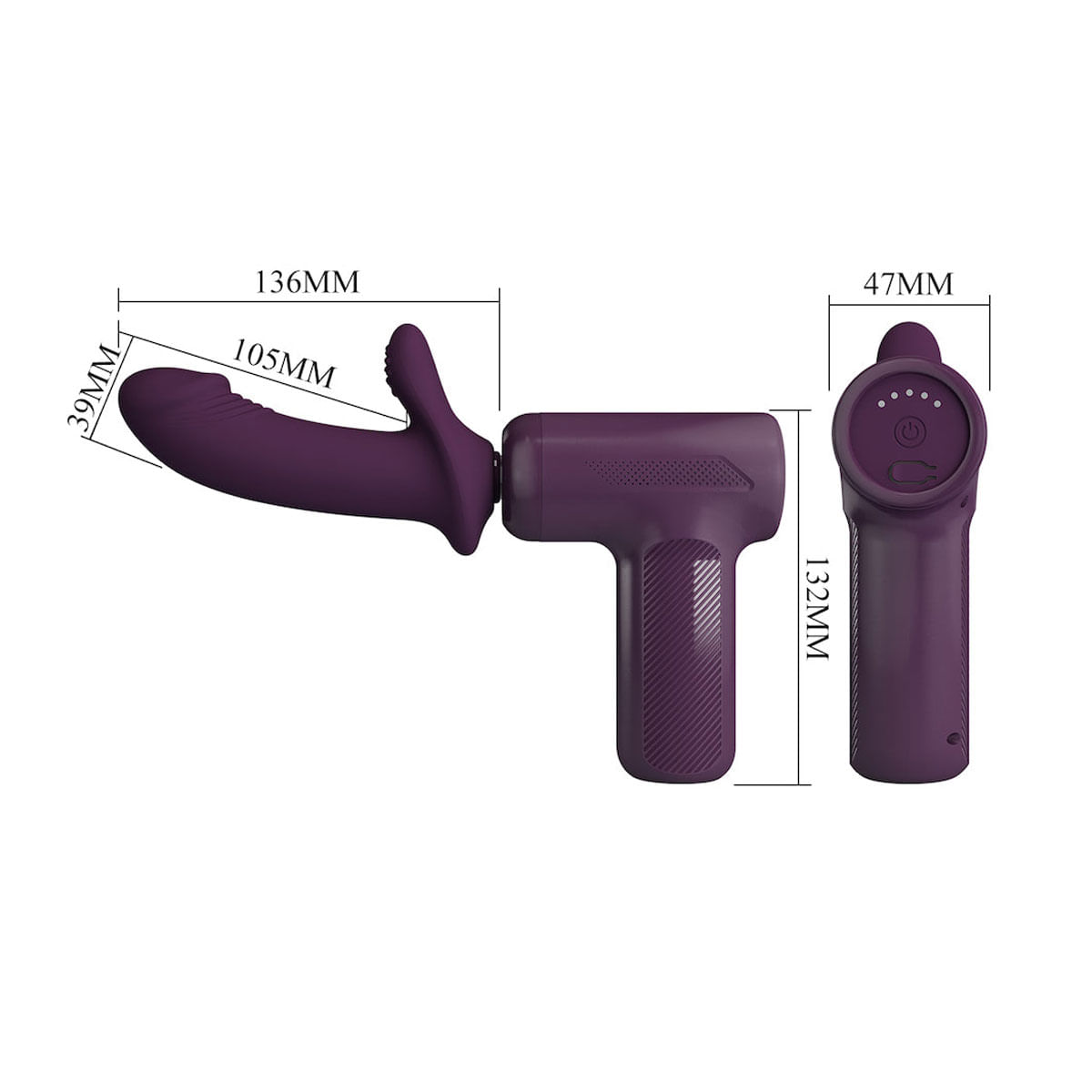 Massage Gun Pistola de Massagem Superpoderosa com 5 Modos de Impulso Vip Mix
