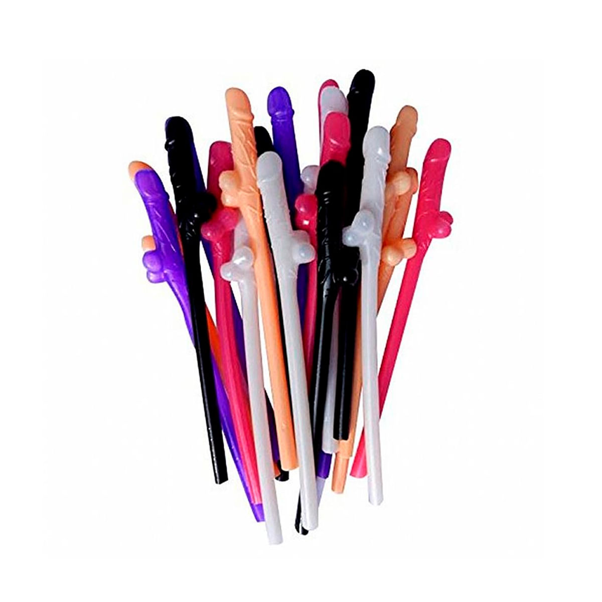 Sipping Straws Kit Canudo Erótico em Formato de Pênis com 10 Unidades Sexy Import
