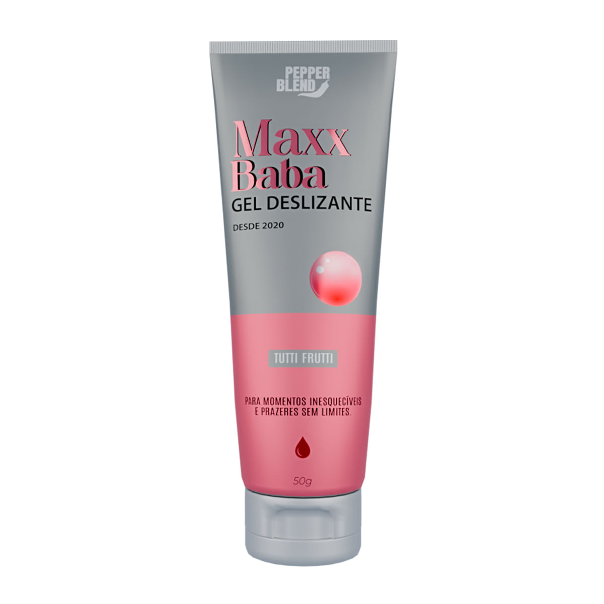 Maxx Baba Lubrificante Gel Deslizante à Base de Água 50g Pepper Blend