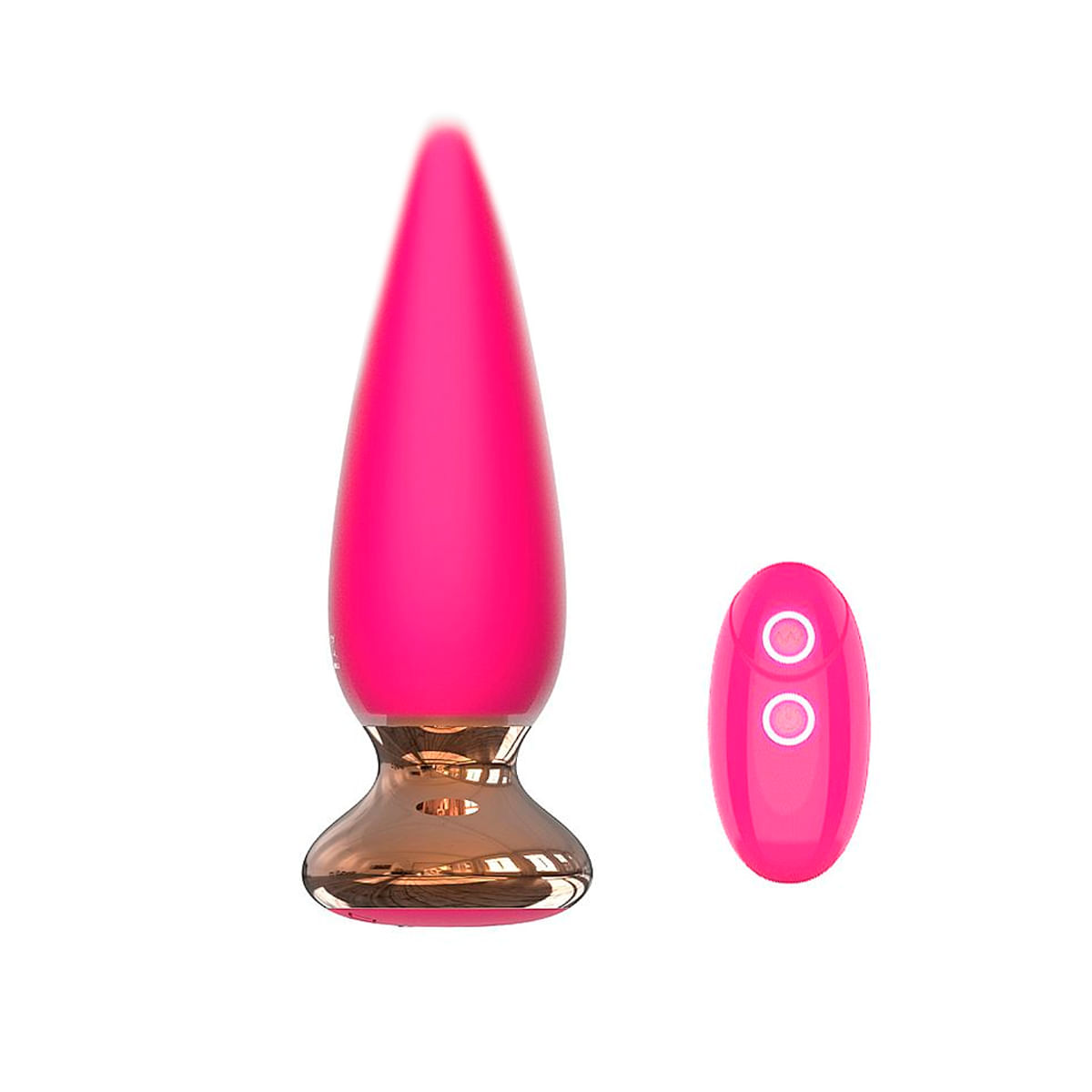 Plug Anal Aveludado com Vibro e Controle Remoto Sexy Import