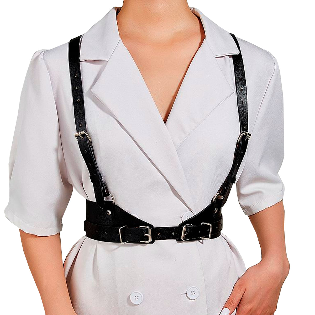 Harness Estilo Colete com Fecho em Fivelas Sexy Import