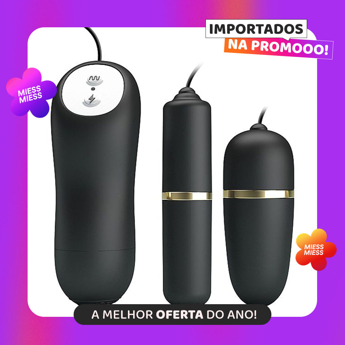 Pretty Love Bouble Cápsulas Vibratória Dupla com Função de Choque Sexy Import