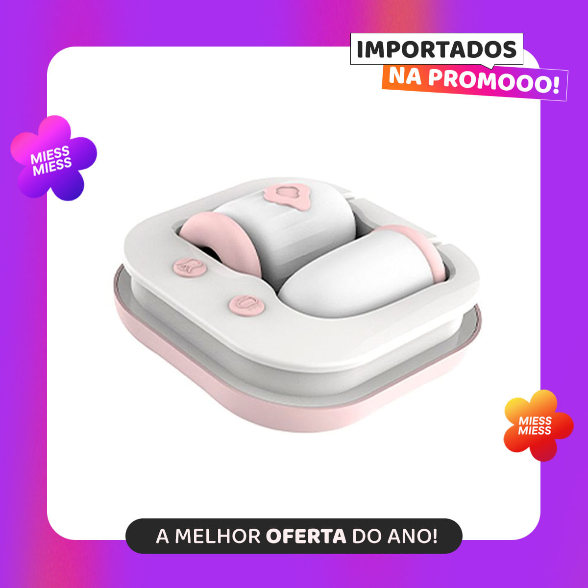 Seed Jumping Egg Bullet Duplo com Língua Estimuladora e 10 Modos de Pulsação Sexy Import