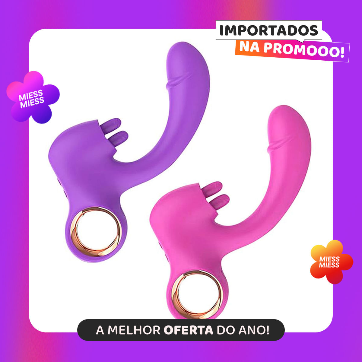 Suri Vibrador Ponto G e Clitóris 10 Modos de Vibração Sexy Import