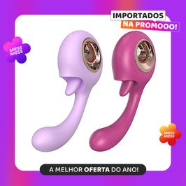 S-Hande Woo Vibrador de Ponto G com Língua Estimuladora e 10 Modos de Vibração Sexy Import