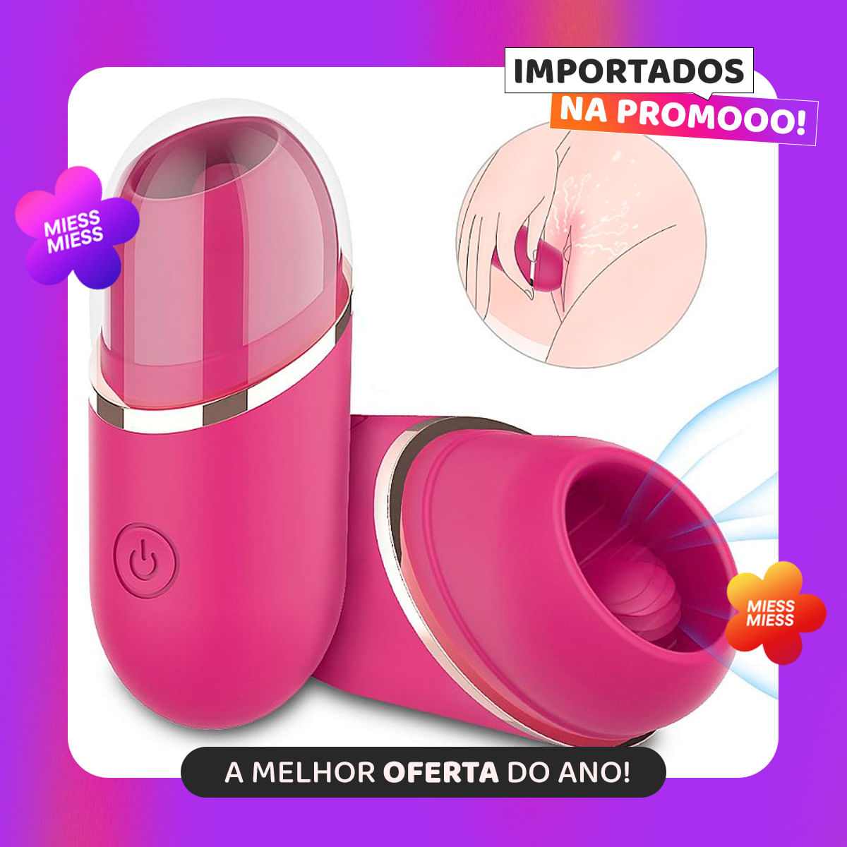 S-Hande Amazing Estimulador de Clitóris com 9 Modos de Vibração Sexy Import