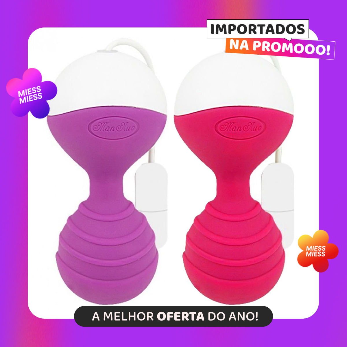 MoNie Vibrador Bullet para Pompoarismo com 10 Vibrações Miss Collection