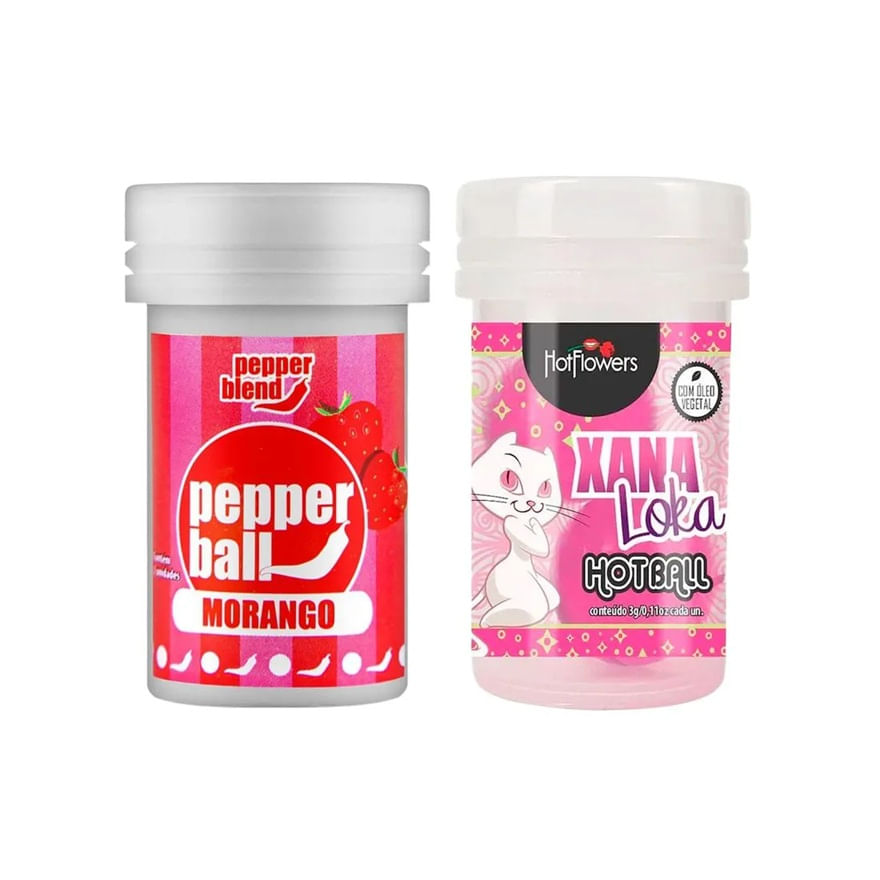 Duplinha com  Pepper Ball Bolinha Explosiva e Hot Ball Xana Loka