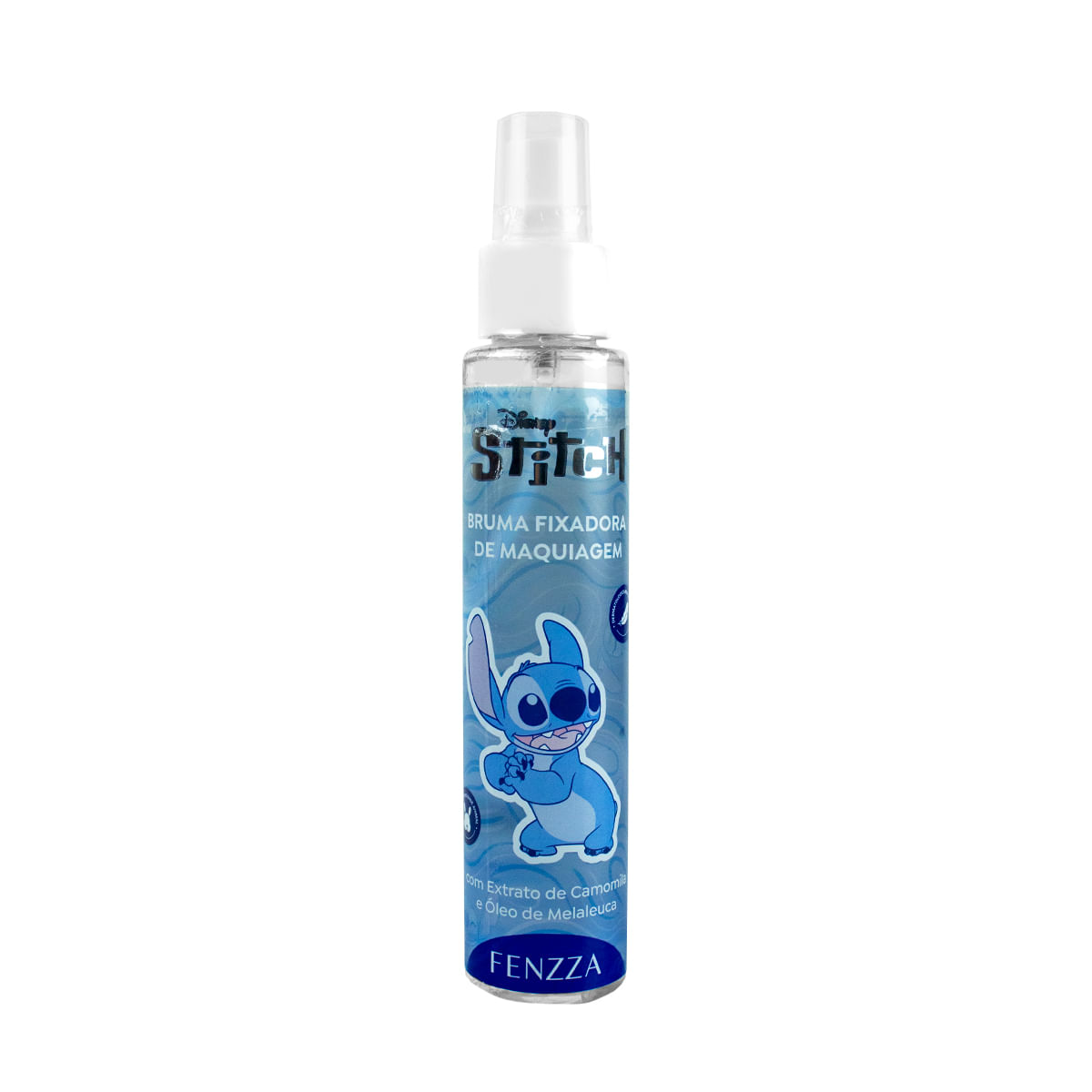 Bruma Fixadora de Maquiagem Stitch com Extrato de Camomila e Óleo de Melaleuca 120ml Fenzza