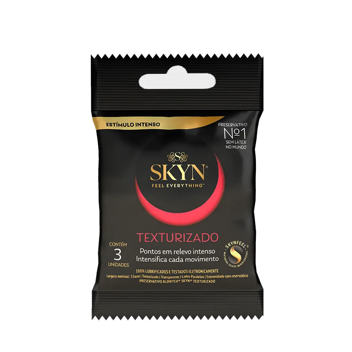 Preservativos Skyn Sinta Tudo Texturizado e Estimulo Intenso 3un Blowtex